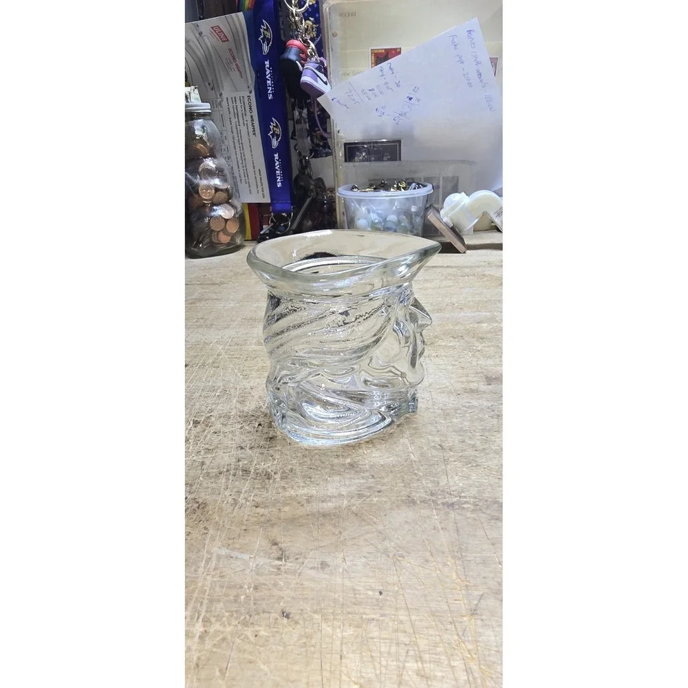 Vintage 1979-80 Avon Paul Revere Clear Votive Candleholder/Glass Cup